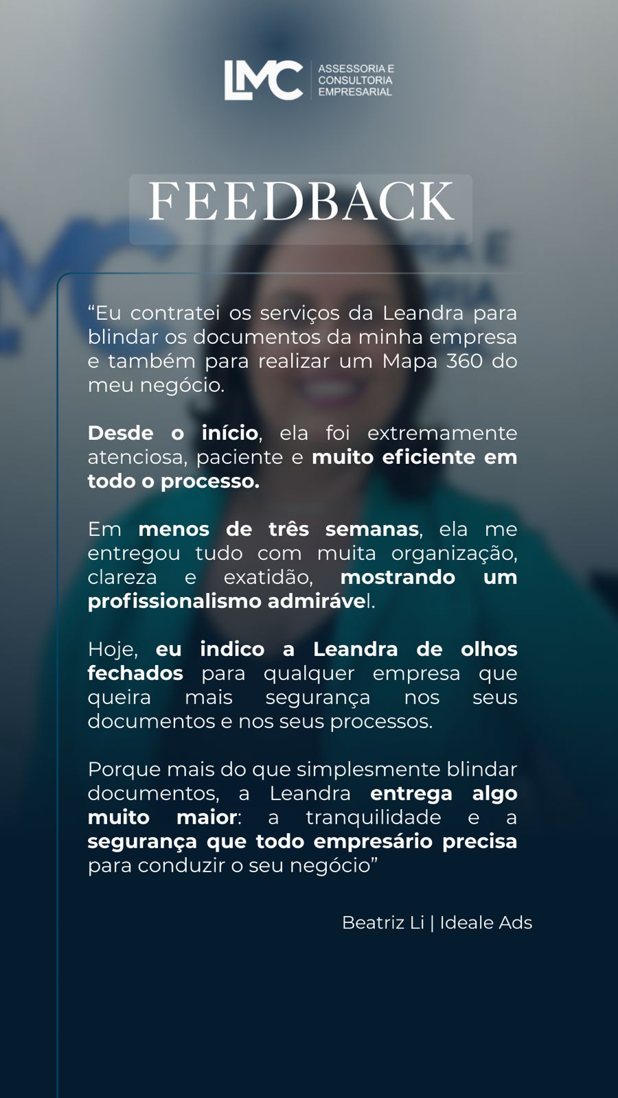 Depoimento de cliente